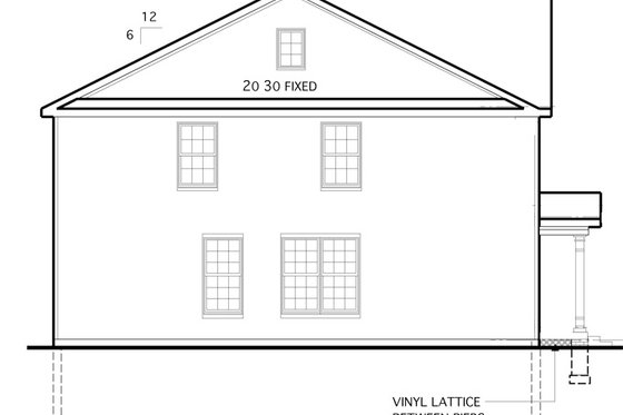 Exterior - Other Elevation 1 for Colonial House Plan #1053-54 - 4 bed, 2.5 bath