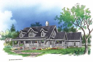 Country Exterior - Front Elevation Plan #929-175