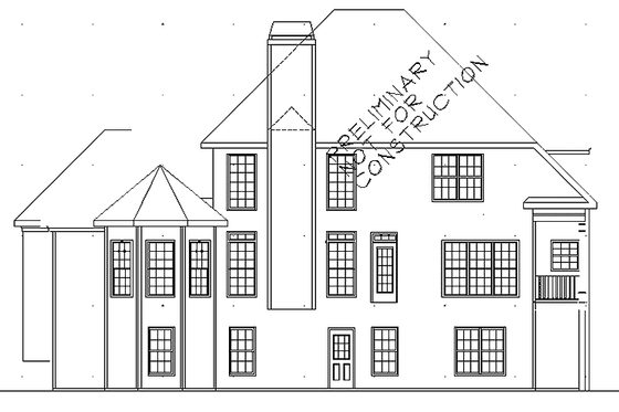 Exterior - Rear Elevation for Traditional House Plan #927-137 - 4 bed, 3.5 bath