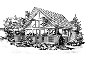 Exterior - Front Elevation Plan #47-661