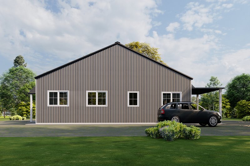 House Design - Exterior - Other Elevation 2 for Barndominium House Plan #1107-5 - 4 bed, 3 bath