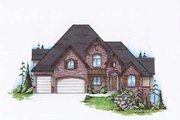 European Style House Plan - 7 Beds 5 Baths 3704 Sq/Ft Plan #5-405 