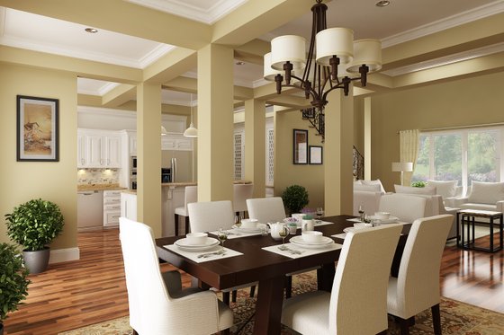 Interior - Dining Room for Southern House Plan #45-600 - 3 bed, 2.5 bath