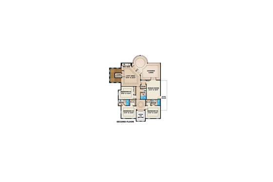 Floor Plan - Upper Floor for Beach House Plan #27-525 - 5 bed, 4.5 bath