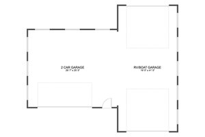 Floor Plan - Main Floor for Modern House Plan #1060-233, 0 bath