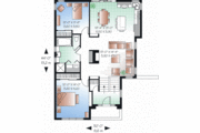 Modern Style House Plan - 2 Beds 1 Baths 1210 Sq/Ft Plan #23-2226 