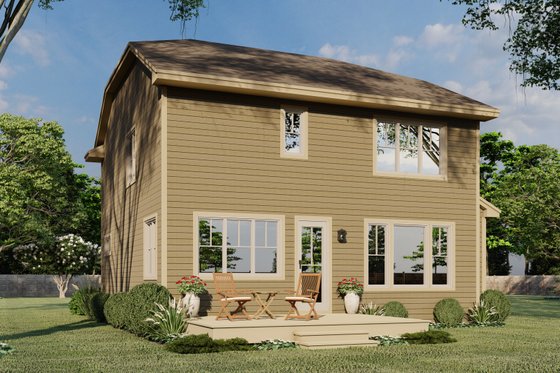 Exterior - Rear Elevation for Traditional House Plan #51-1190 - 4 bed, 2.5 bath