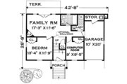 Traditional Style House Plan - 4 Beds 2 Baths 1785 Sq/Ft Plan #3-147 