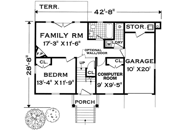 Dream House Plan - Traditional Floor Plan - Lower Floor Plan #3-147