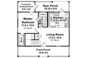 Floor Plan - Main Floor for Traditional House Plan #21-225 - 3 bed, 2 bath