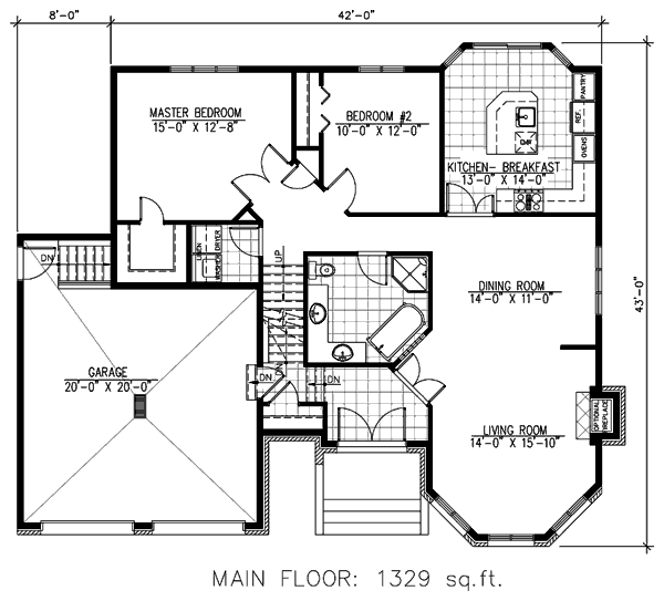 European Floor Plan - Main Floor Plan #138-312