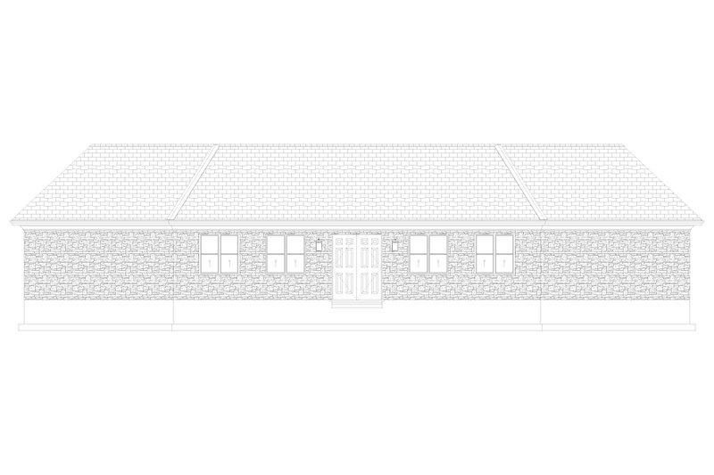 Home Plan - Exterior - Rear Elevation 1 for European House Plan #1060-167, 0 bath