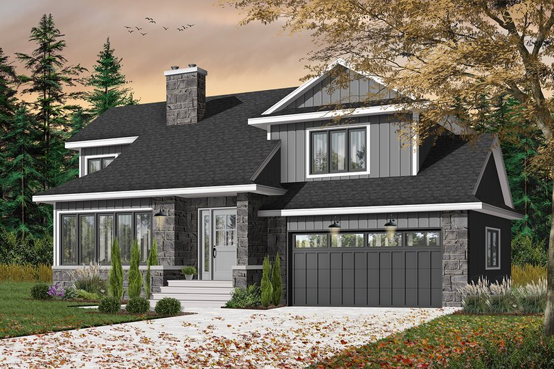 Home Plan - Exterior - Front Elevation 7 for Traditional House Plan #23-712 - 3 bed, 1.5 bath