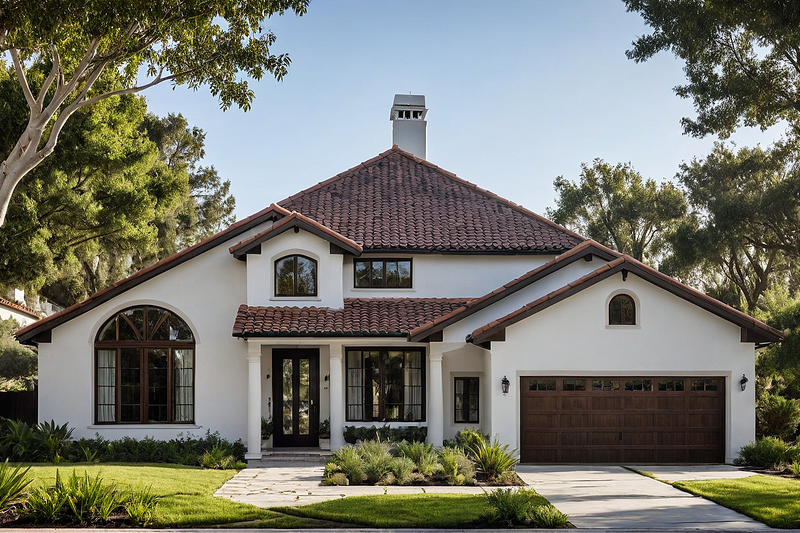 Architectural House Design - Exterior - Front Elevation 3 for Mediterranean House Plan #515-68 - 3 bed, 2.5 bath