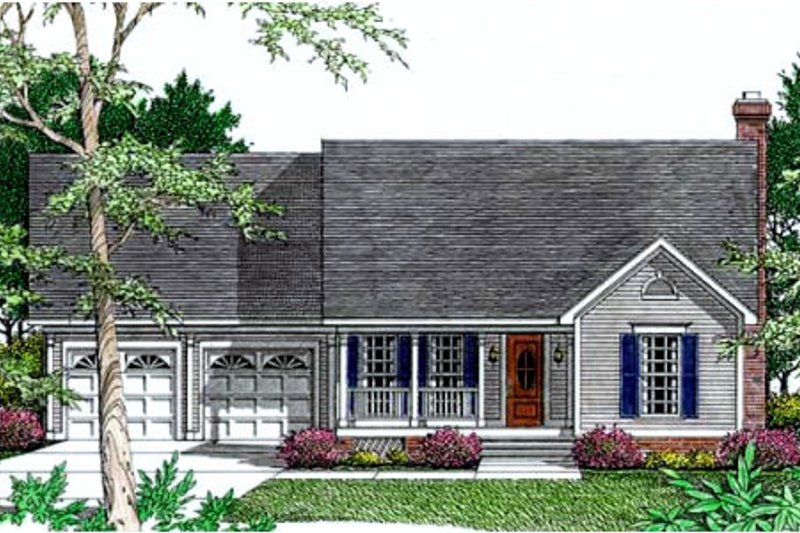 Dream House Plan - Southern Exterior - Front Elevation Plan #406-212