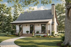 Farmhouse Exterior - Front Elevation Plan #21-496