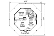 Contemporary Style House Plan - 1 Beds 1 Baths 695 Sq/Ft Plan #18-1051 