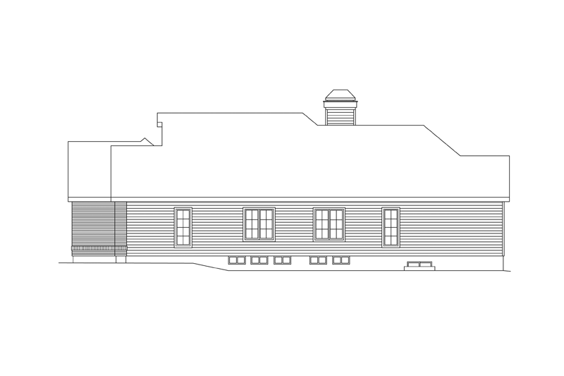 Home Plan - Exterior - Rear Elevation for Traditional House Plan #57-129 - 4 bed, 2.5 bath