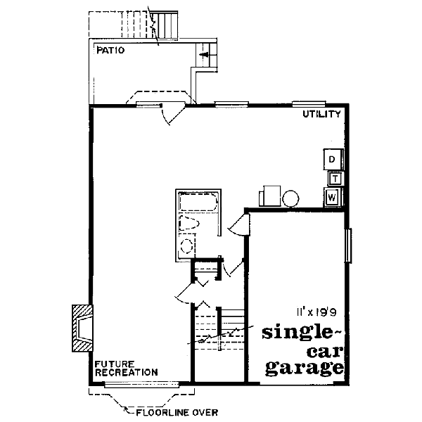 Traditional Floor Plan - Lower Floor Plan #47-144