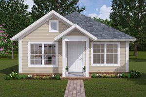 Cottage Style House Plan - 2 Beds 1 Baths 788 Sq/Ft Plan #513-2199 ...