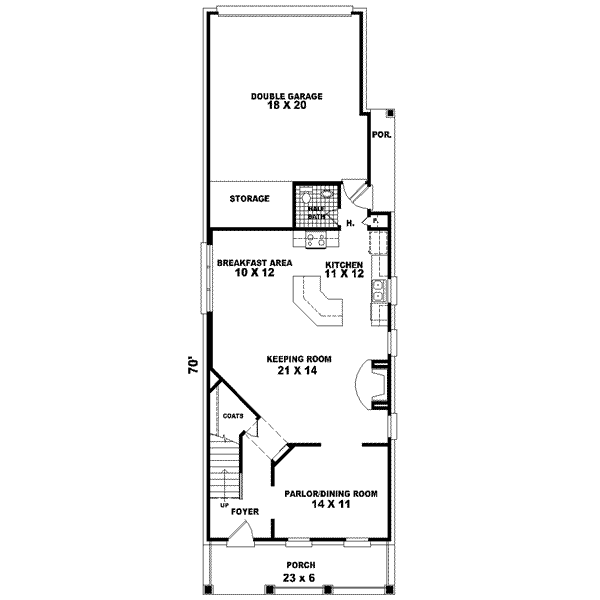 Southern Floor Plan - Main Floor Plan #81-462