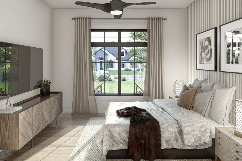 House Plan Design - Interior - Bedroom for Cottage House Plan #455-541 - 4 bed, 3 bath