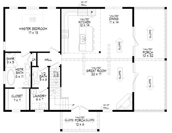 Dream House Plan - Country Floor Plan - Main Floor Plan #932-975