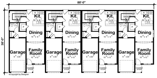House Blueprint - Contemporary Floor Plan - Main Floor Plan #20-2464