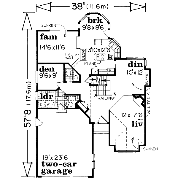 Traditional Floor Plan - Main Floor Plan #47-578