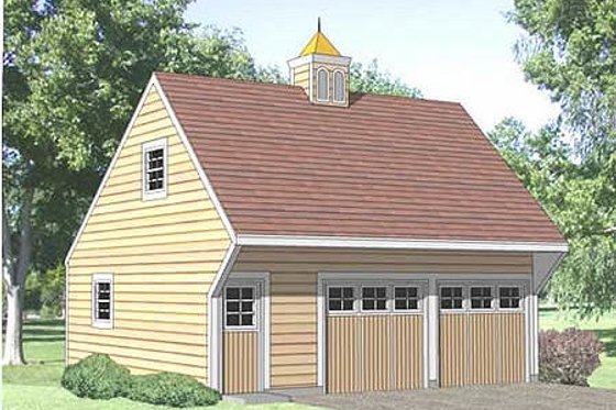 Exterior - Front Elevation for Country House Plan #116-133 - 1 bed, 1 bath