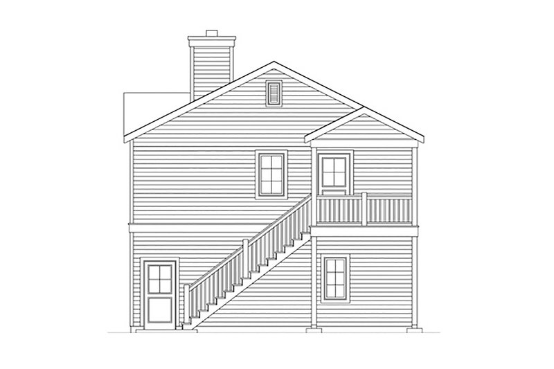 House Blueprint - Exterior - Other Elevation for Country House Plan #22-612 - 2 bed, 2 bath