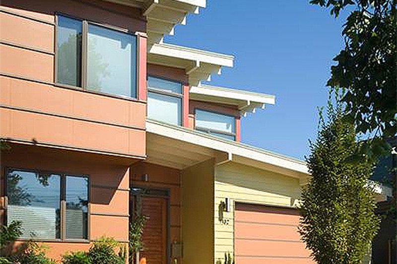 Home Plan - Front View - 1900 square foot Modern Home