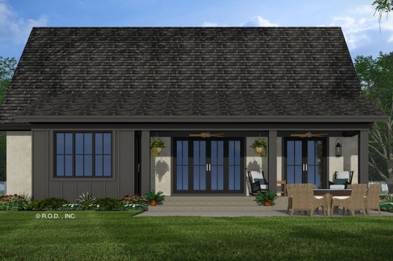 Exterior - Rear Elevation 1 for Traditional House Plan #51-1297 - 3 bed, 3.5 bath