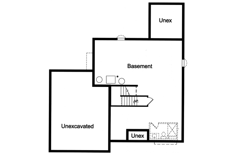 Home Plan - Floor Plan - Lower Floor for Traditional House Plan #46-492 - 4 bed, 2.5 bath