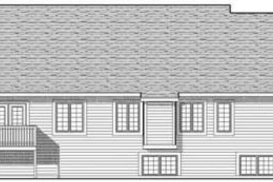 Exterior - Rear Elevation for European House Plan #70-616 - 3 bed, 2 bath