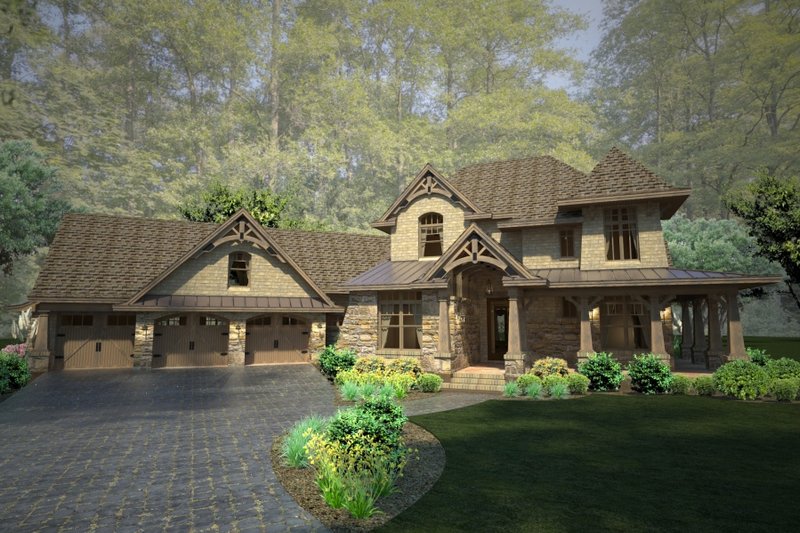 Dream House Plan - Craftsman Exterior - Front Elevation Plan #120-178