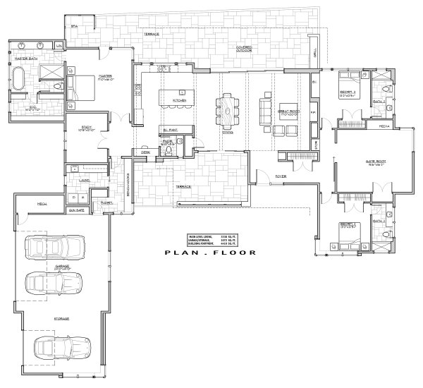Dream House Plan - Traditional Floor Plan - Main Floor Plan #892-25