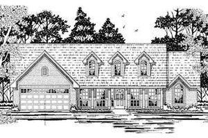 Southern Exterior - Front Elevation Plan #42-213