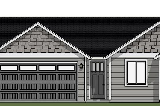 Exterior - Front Elevation 3 for Traditional House Plan #943-58 - 3 bed, 2 bath