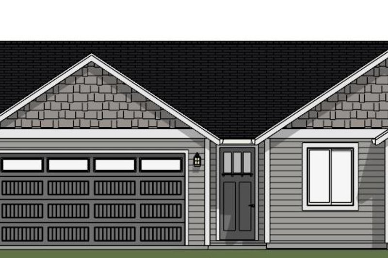 House Blueprint - Exterior - Front Elevation 3 for Traditional House Plan #943-58 - 3 bed, 2 bath