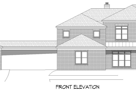 Exterior - Front Elevation 3 for Contemporary House Plan #932-924 - 5 bed, 4.5 bath