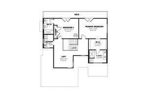 Floor Plan - Upper Floor for Contemporary House Plan #1080-15 - 3 bed, 3.5 bath