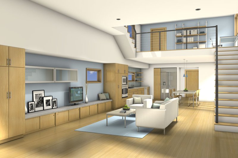 Modern Style House Plan - 2 Beds 2 Baths 2032 Sq/Ft Plan #497-22 ...