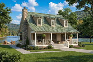 Country Exterior - Front Elevation Plan #17-2014