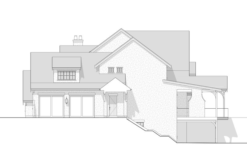 House Blueprint - Exterior - Other Elevation 3 for European House Plan #1114-19 - 6 bed, 4.5 bath
