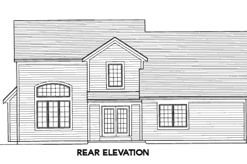 Home Plan - Exterior - Rear Elevation for Colonial House Plan #46-466 - 4 bed, 2.5 bath