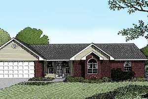 Ranch Exterior - Front Elevation Plan #11-104