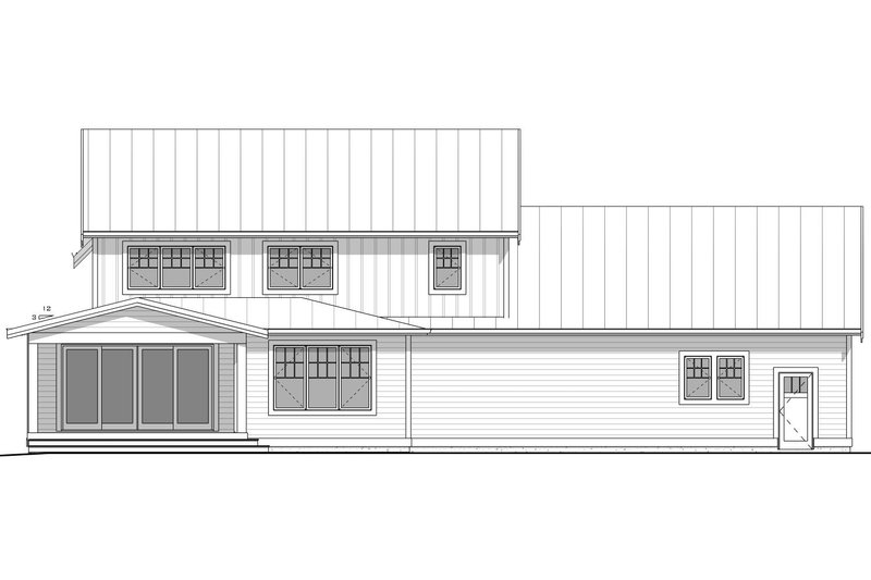 House Design - Exterior - Rear Elevation for Farmhouse House Plan #1086-20 - 4 bed, 3.5 bath