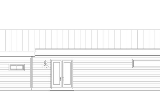 Exterior - Rear Elevation for Traditional House Plan #932-488 - 2 bed, 2 bath