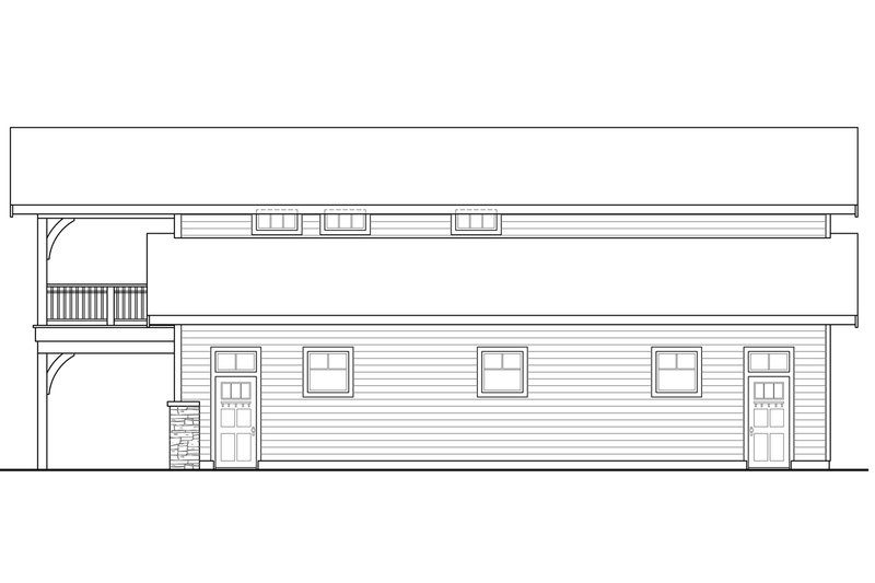 Architectural House Design - Exterior - Other Elevation 1 for Craftsman House Plan #124-966, 0.5 bath